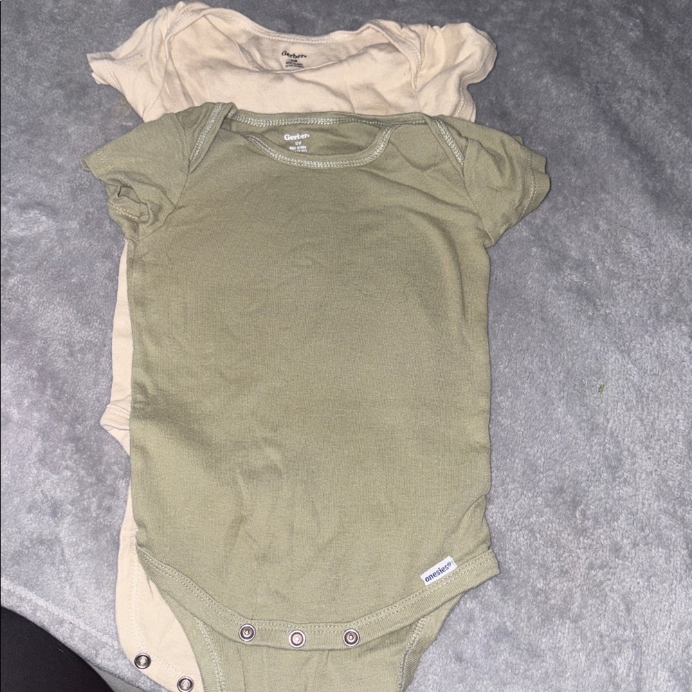 Gerber Bodysuit Set - Cream, Green, Gray